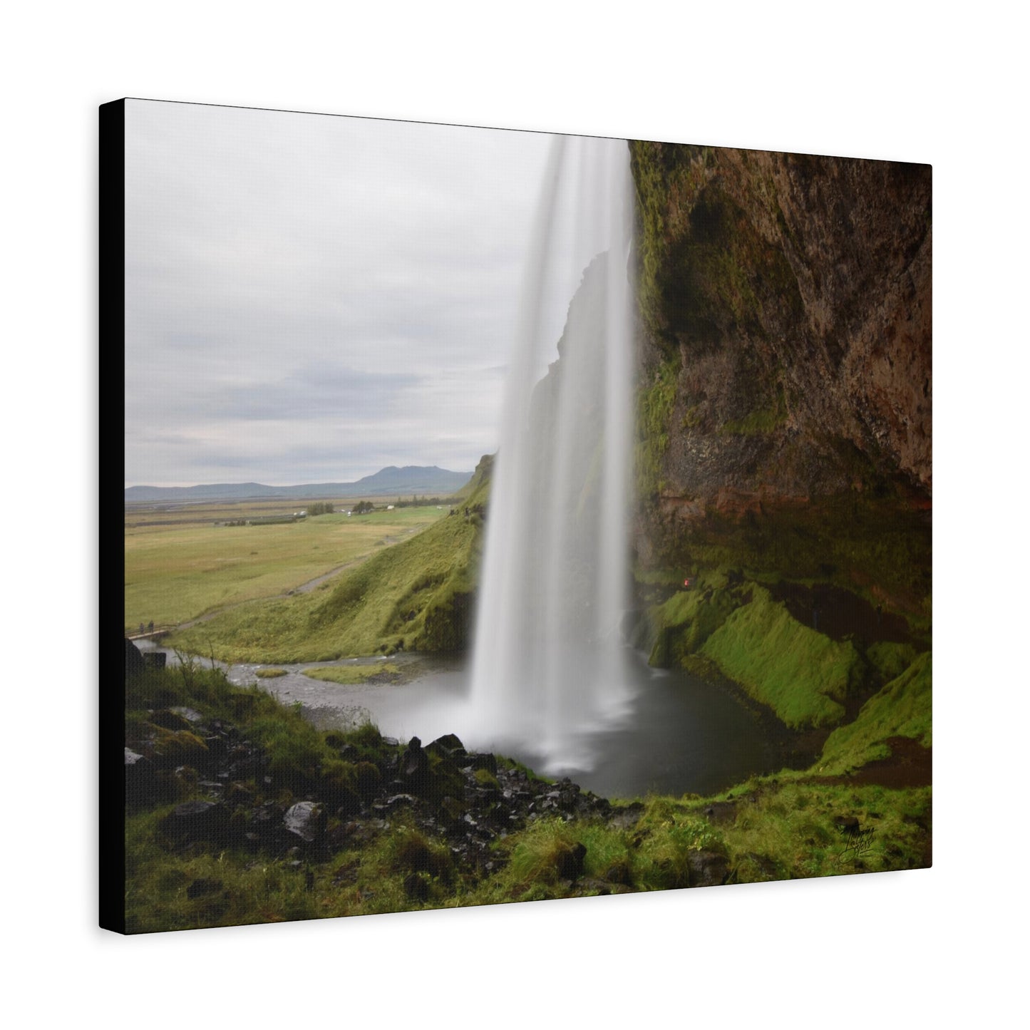 'Smooth Falls' Seljalandsfoss Waterfall, Iceland - Stretched Canvas