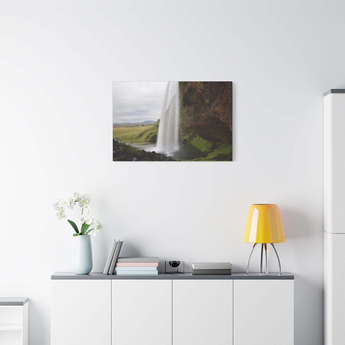 'Smooth Falls' Seljalandsfoss Waterfall, Iceland - Stretched Canvas