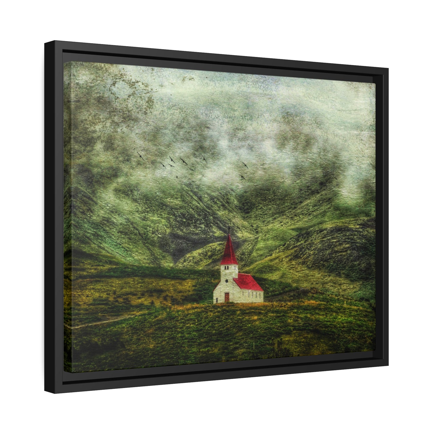 'Beacon on the Hill' Iceland - Gallery Framed Canvas Wrap