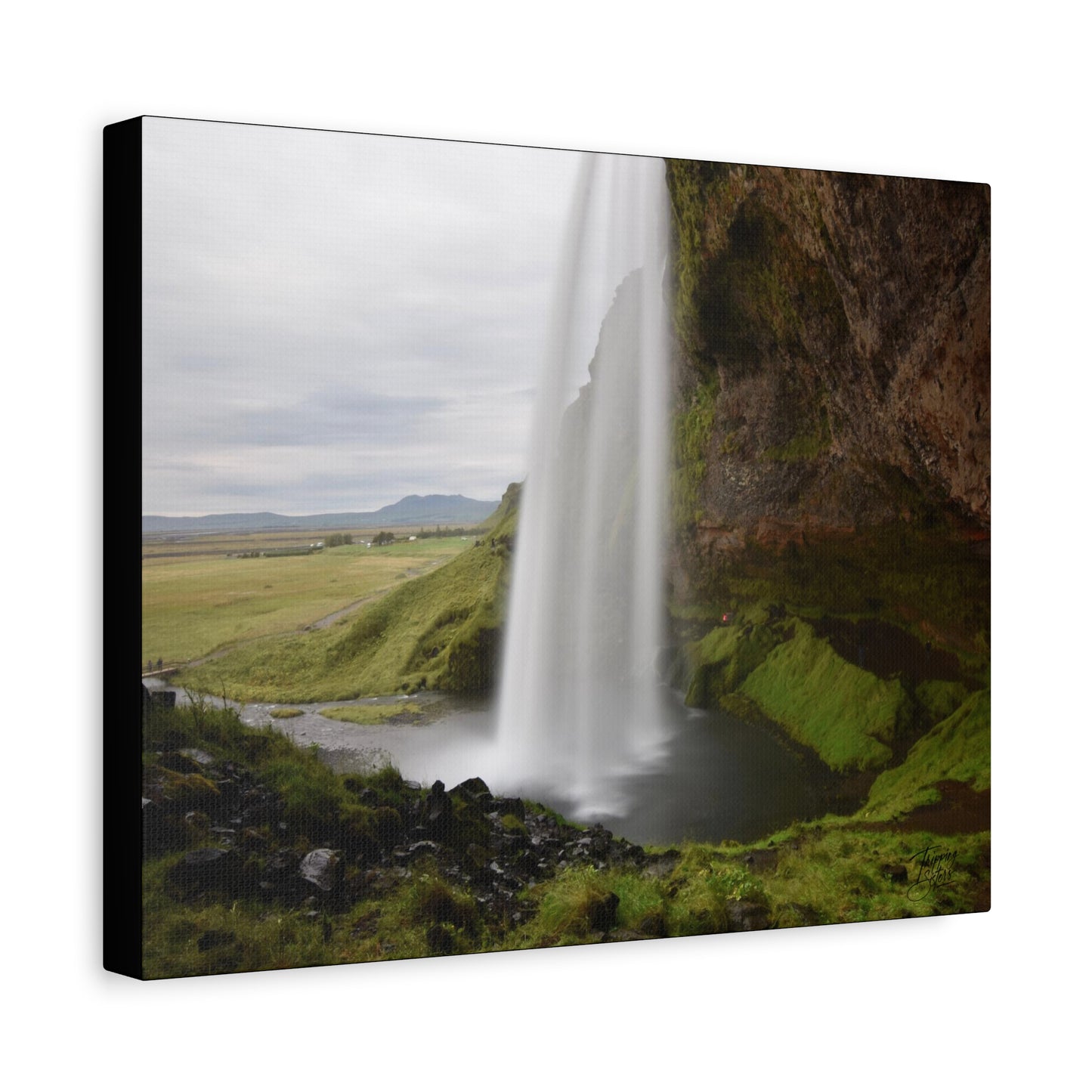 'Smooth Falls' Seljalandsfoss Waterfall, Iceland - Stretched Canvas