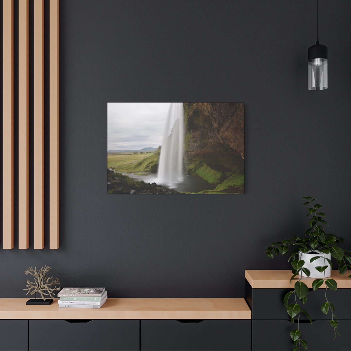 'Smooth Falls' Seljalandsfoss Waterfall, Iceland - Stretched Canvas