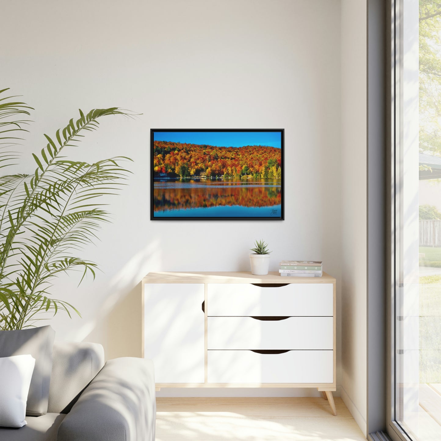 'Fall Rhapsody' Quebec, Canada - Gallery Framed Canvas Wrap