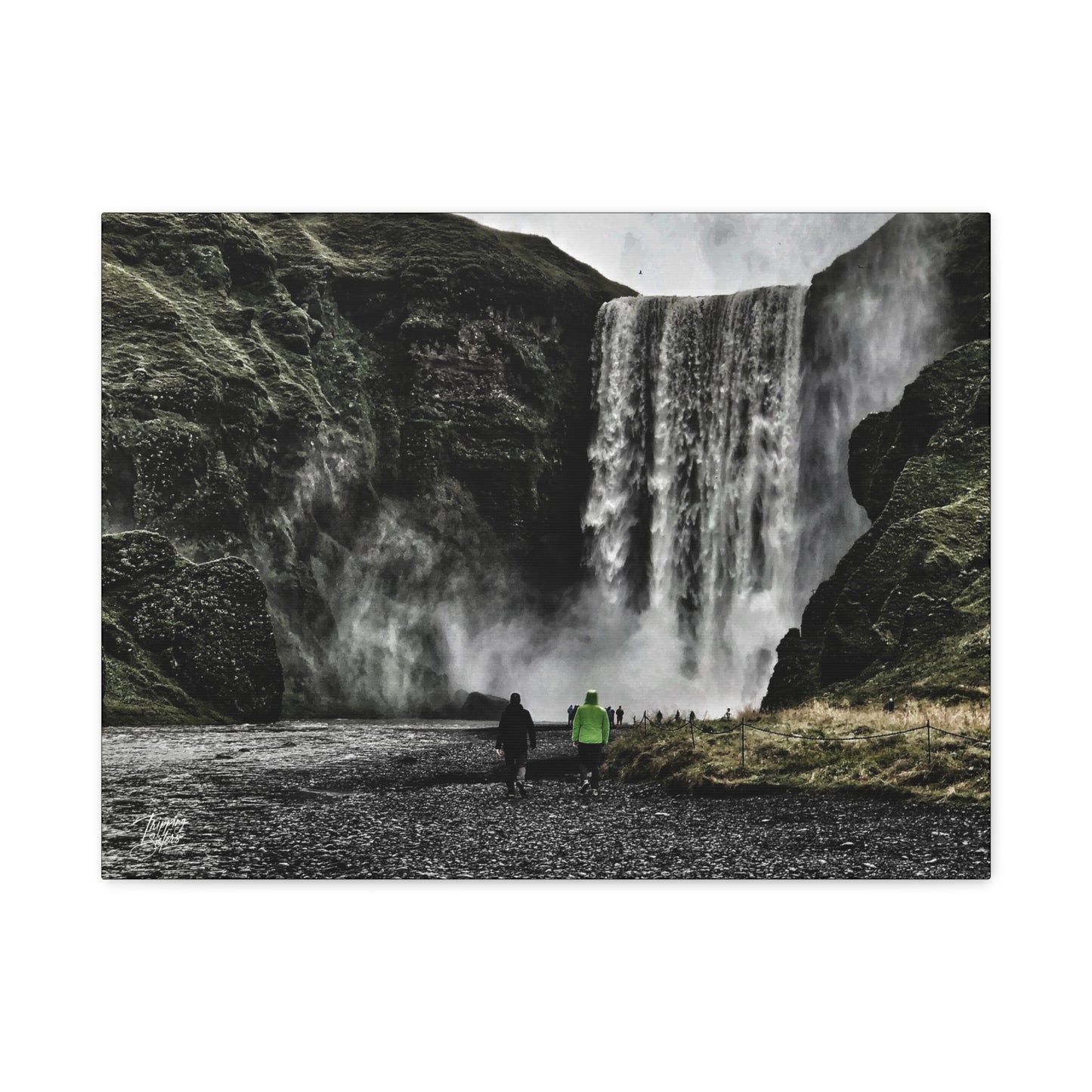 'Skogafoss Waterfall' Iceland  - Stretched Canvas