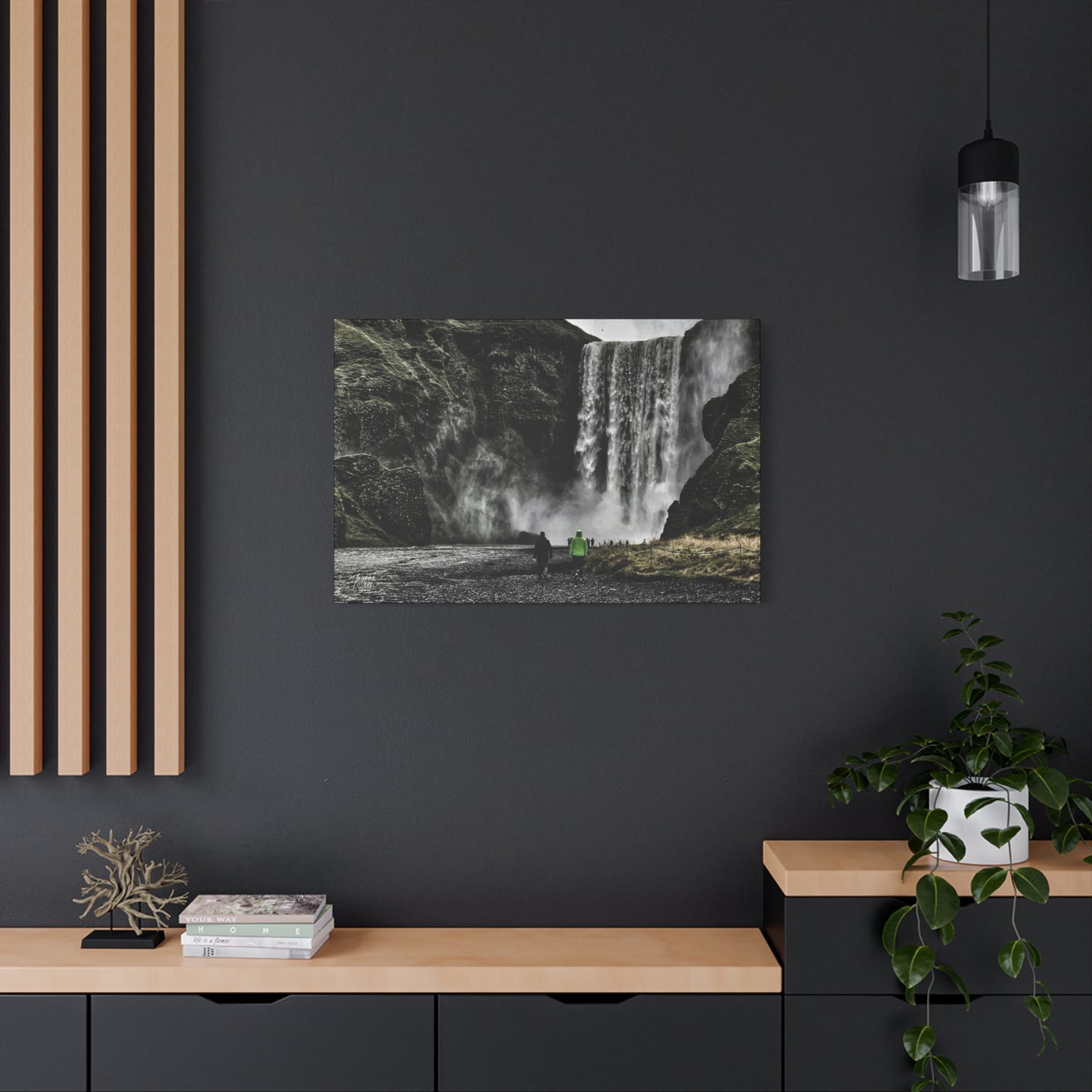 'Skogafoss Waterfall' Iceland  - Stretched Canvas