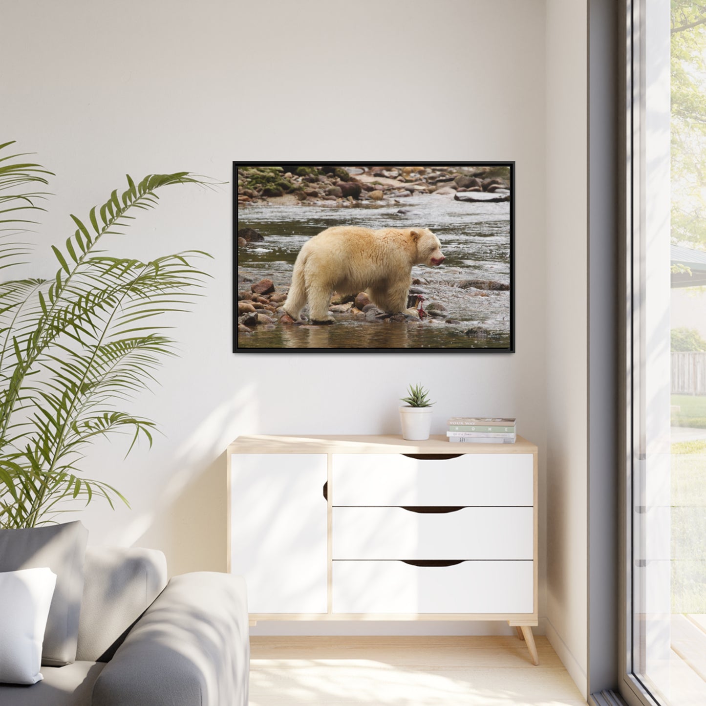 'Spirit Bear' Rainforest,  British Columbia - Gallery Framed Canvas Wrap