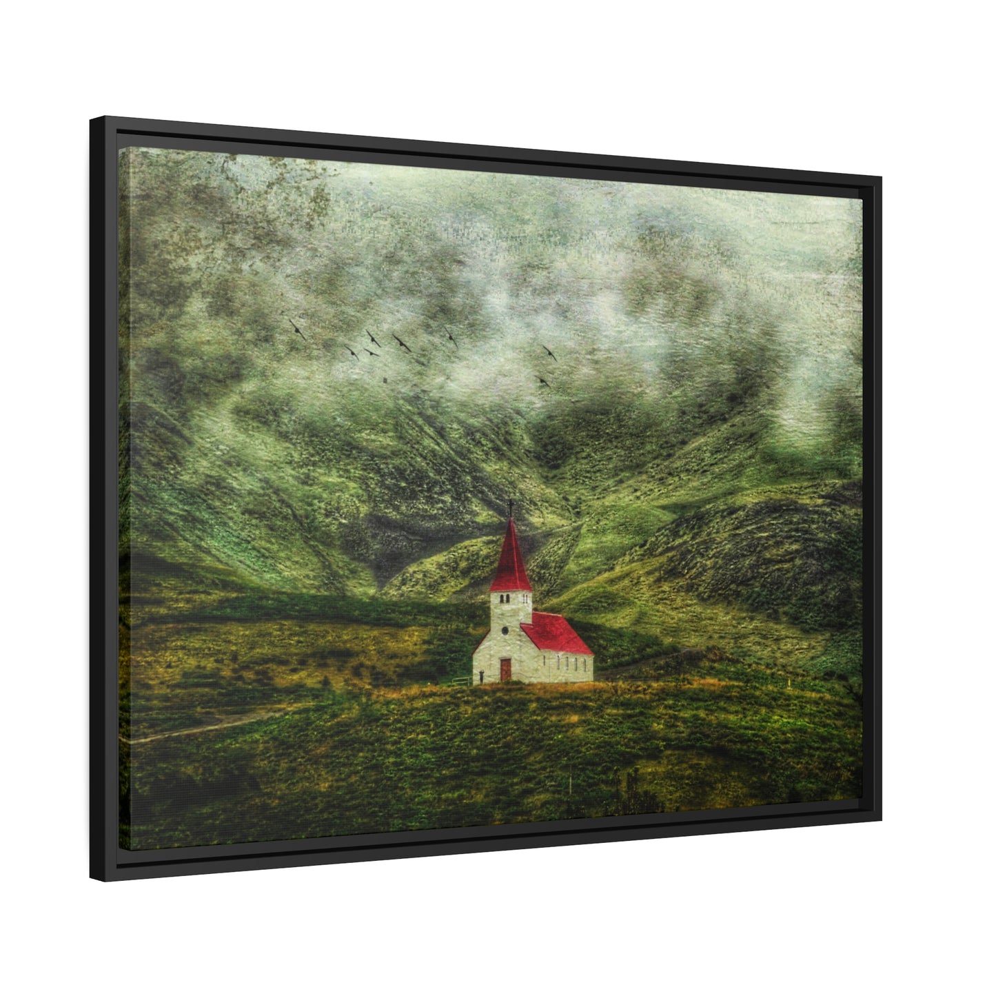 'Beacon on the Hill' Iceland - Gallery Framed Canvas Wrap