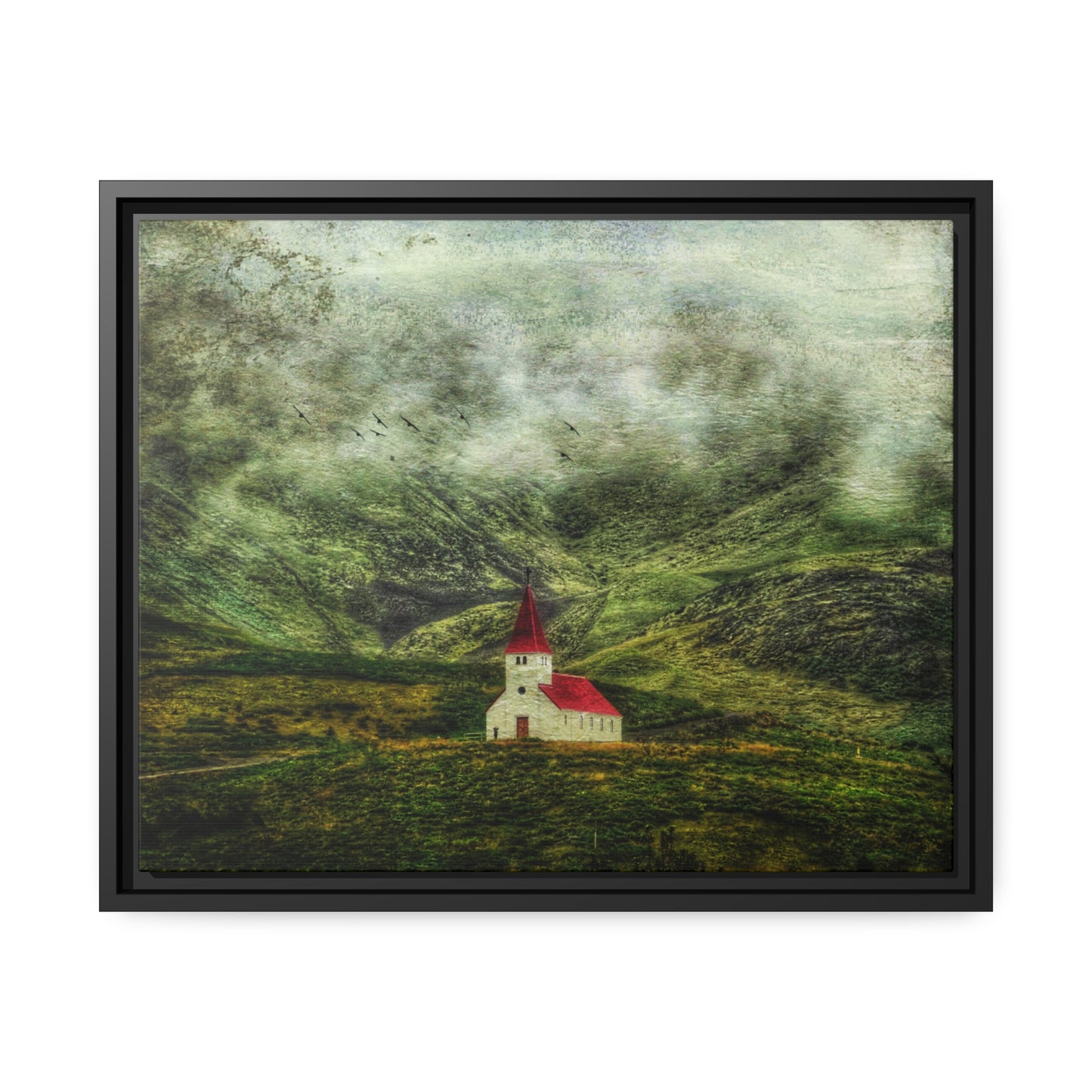 'Beacon on the Hill' Iceland - Gallery Framed Canvas Wrap