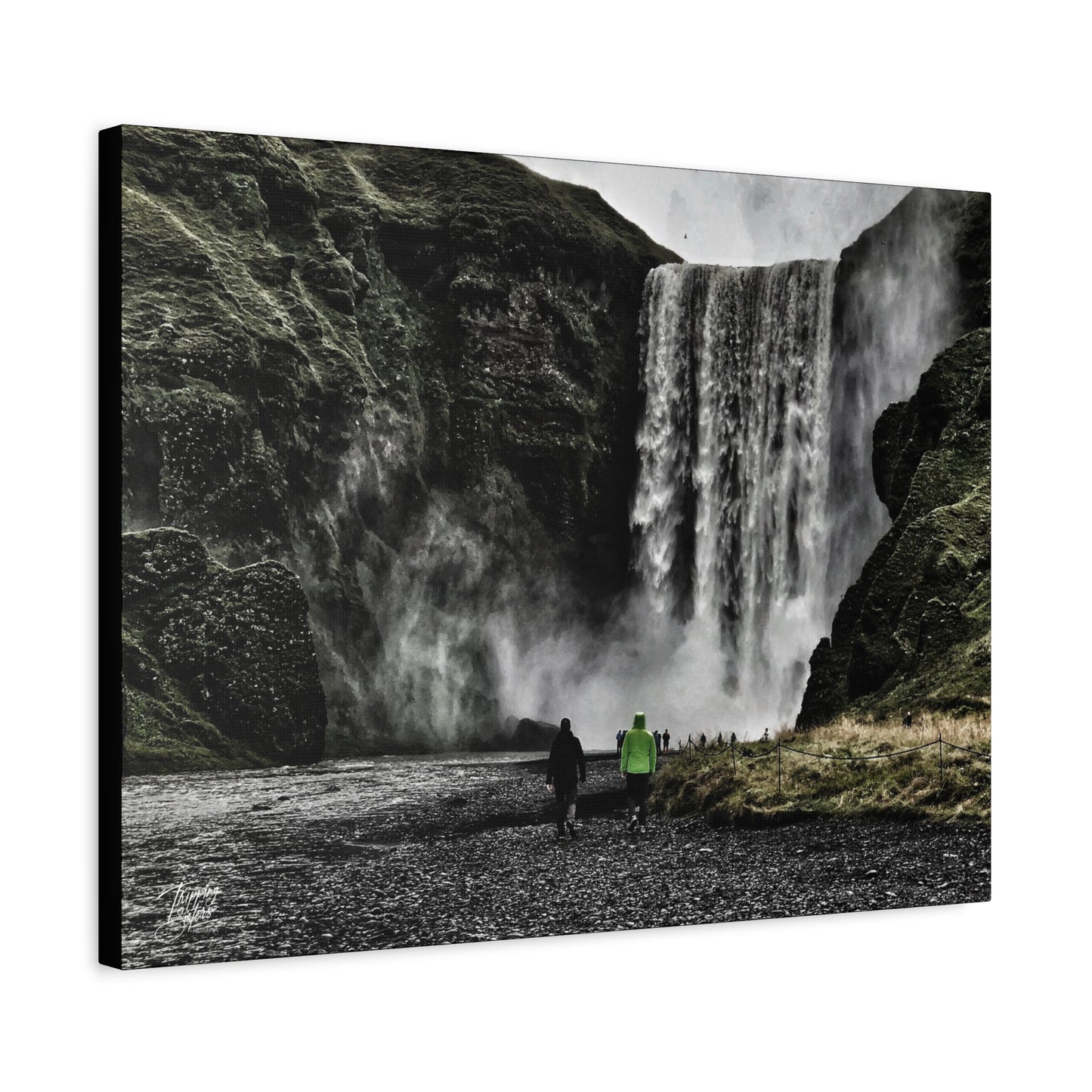 'Skogafoss Waterfall' Iceland  - Stretched Canvas