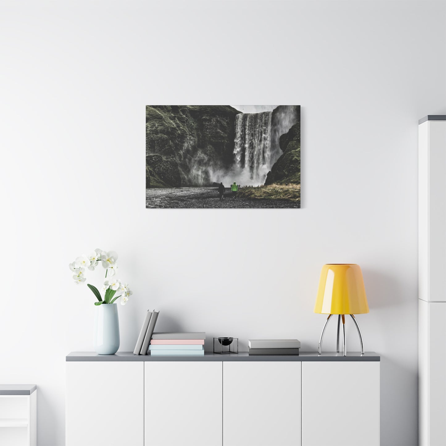 'Skogafoss Waterfall' Iceland  - Stretched Canvas