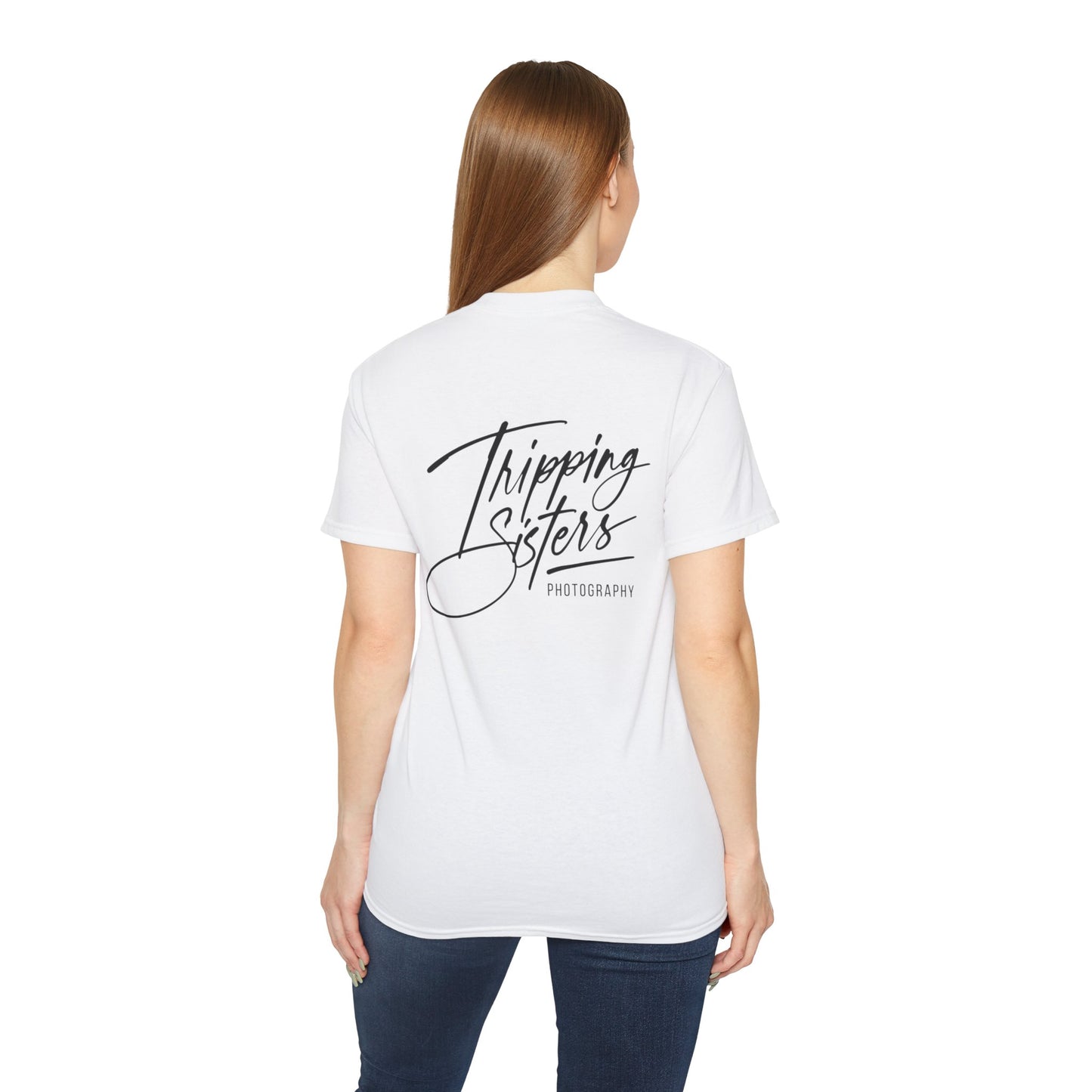 'Tripping Sisters' Logo (back) - Unisex Ultra Cotton Tee