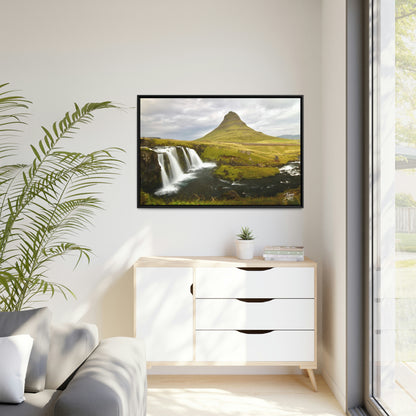 'Three's Company' Kirkjufellfoss, Iceland - Gallery Framed Canvas Wrap