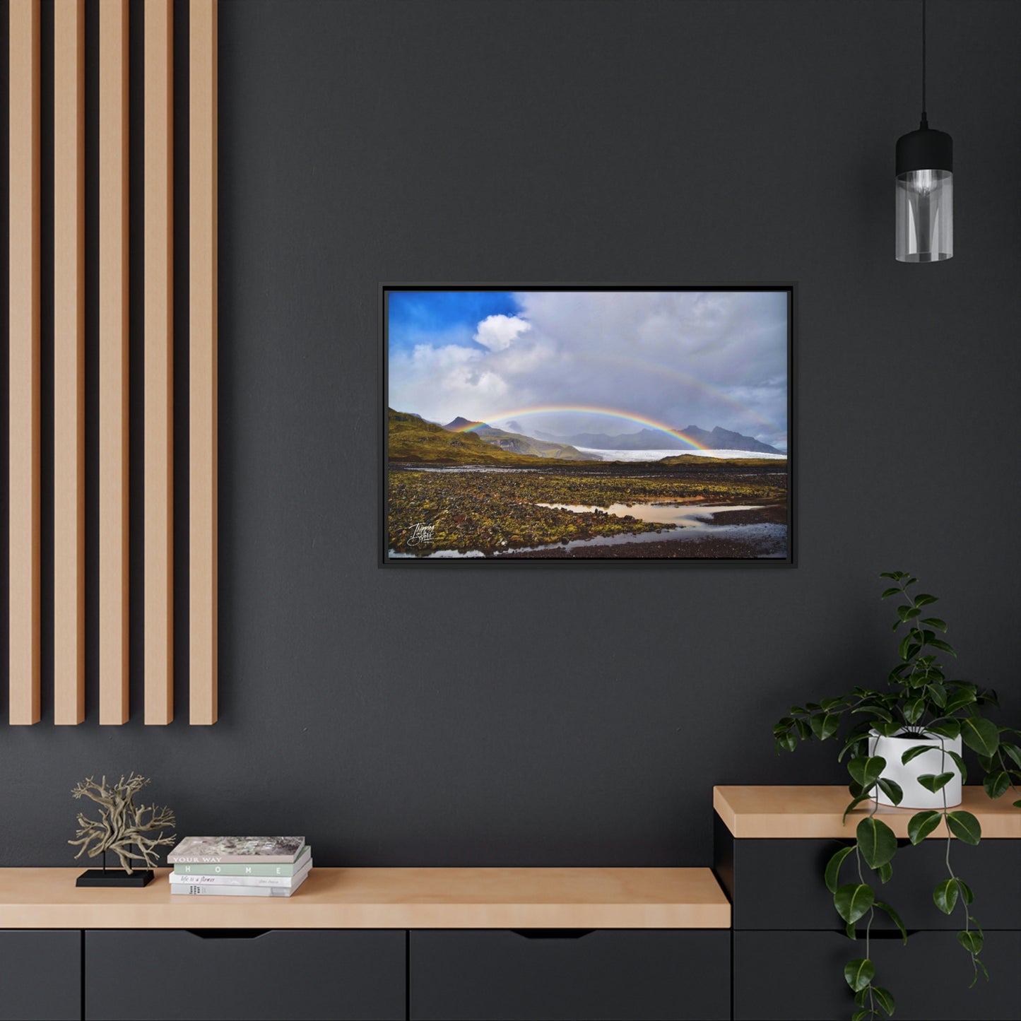 'Parting of the Clouds' Iceland  - Gallery Framed Canvas Wrap