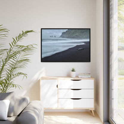 'Last Light' Dyrholaey Beach, Iceland  - Gallery Framed Canvas Wrap