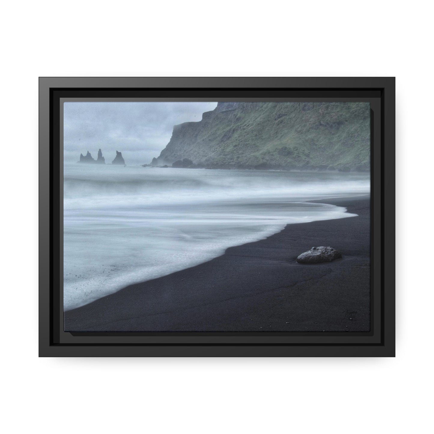 'Last Light' Dyrholaey Beach, Iceland  - Gallery Framed Canvas Wrap