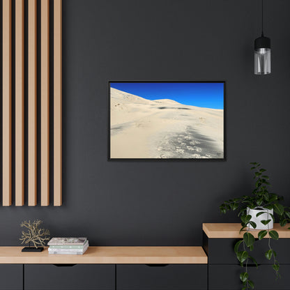 'Footsteps' Mojave Dunes, California  - Gallery Framed Canvas Wrap - Horizontal