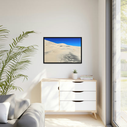 'Footsteps' Mojave Dunes, California  - Gallery Framed Canvas Wrap - Horizontal