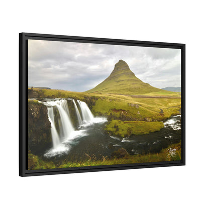 'Three's Company' Kirkjufellfoss, Iceland - Gallery Framed Canvas Wrap