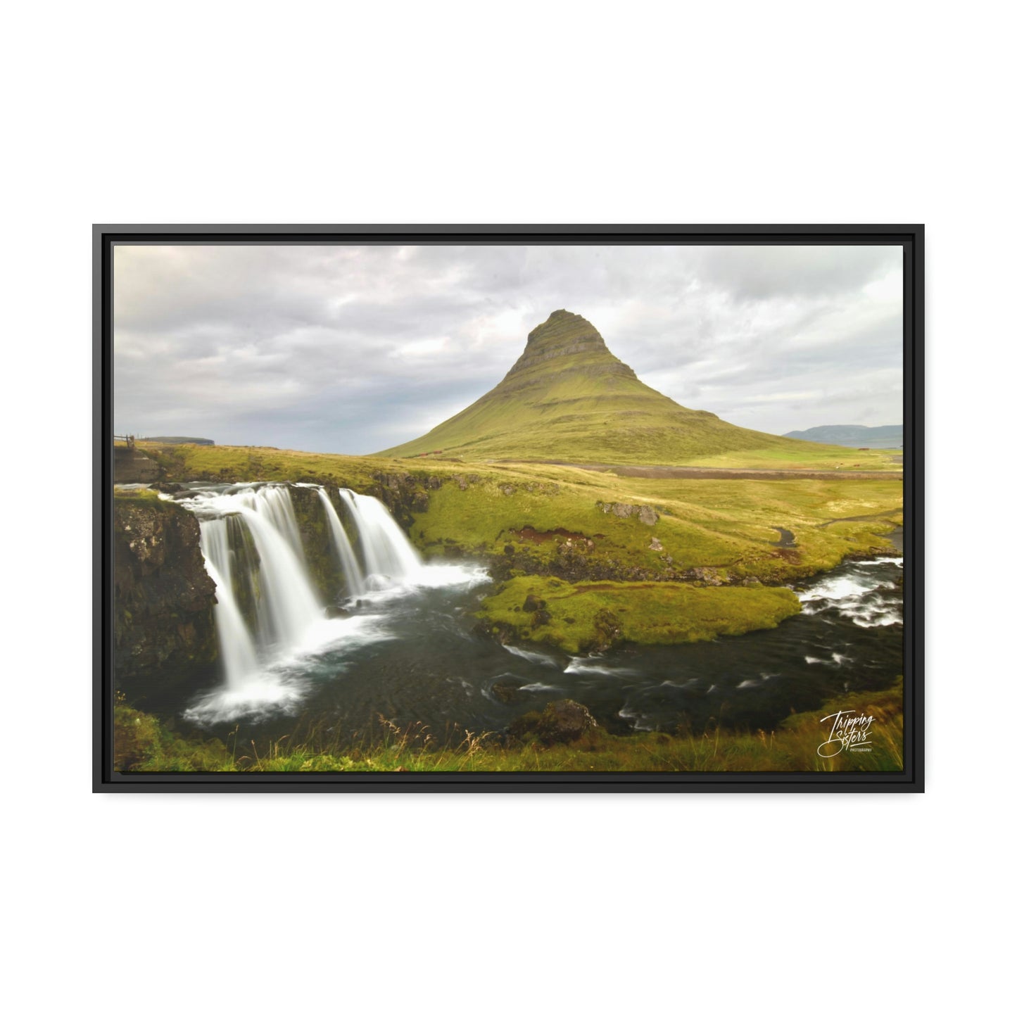 'Three's Company' Kirkjufellfoss, Iceland - Gallery Framed Canvas Wrap