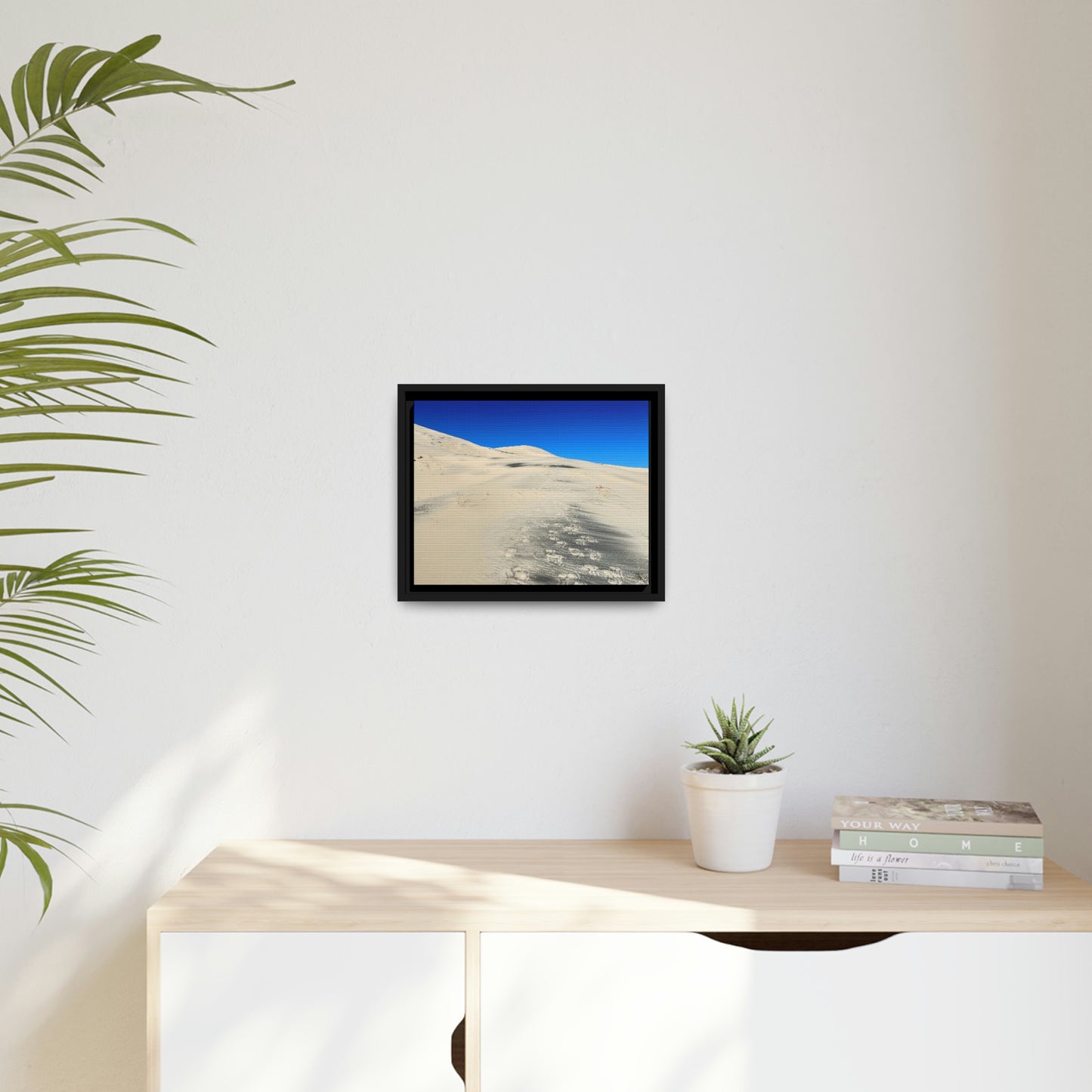 'Footsteps' Mojave Dunes, California  - Gallery Framed Canvas Wrap - Horizontal