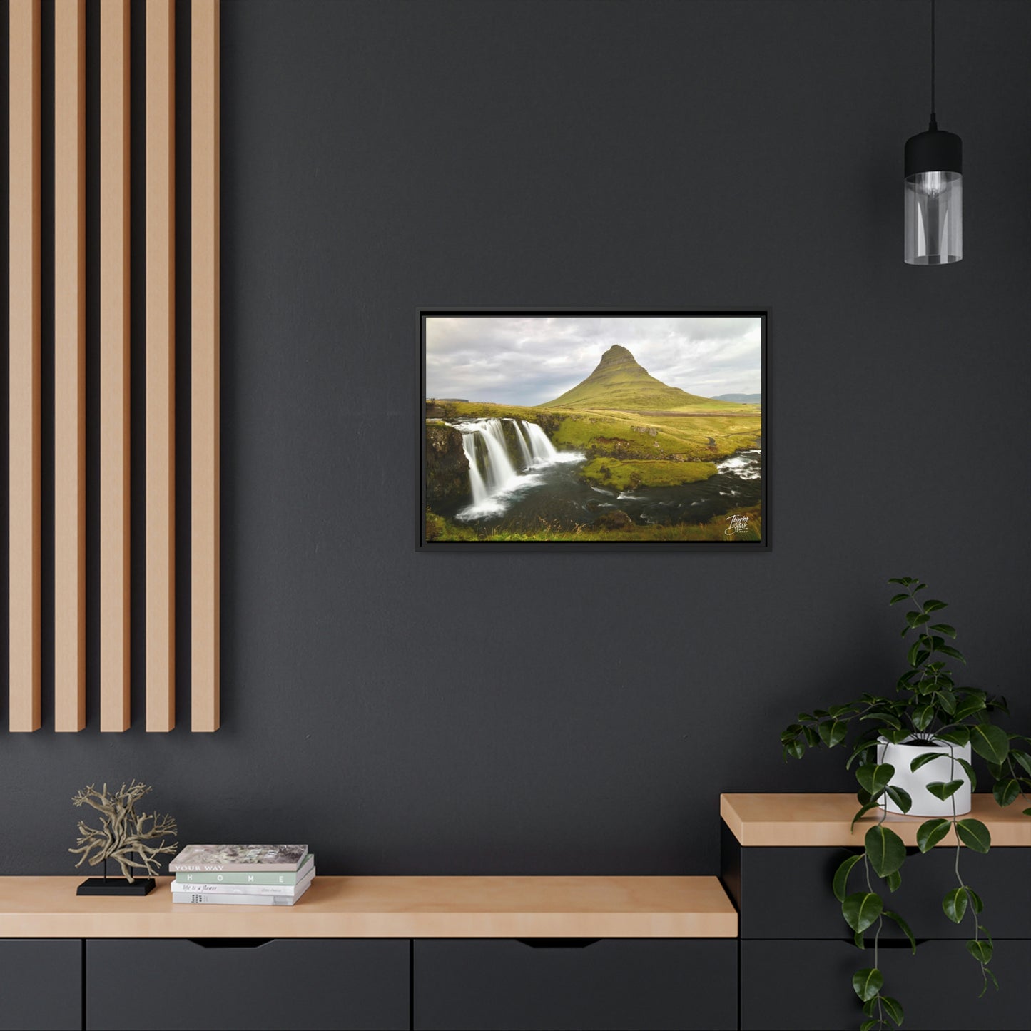 'Three's Company' Kirkjufellfoss, Iceland - Gallery Framed Canvas Wrap