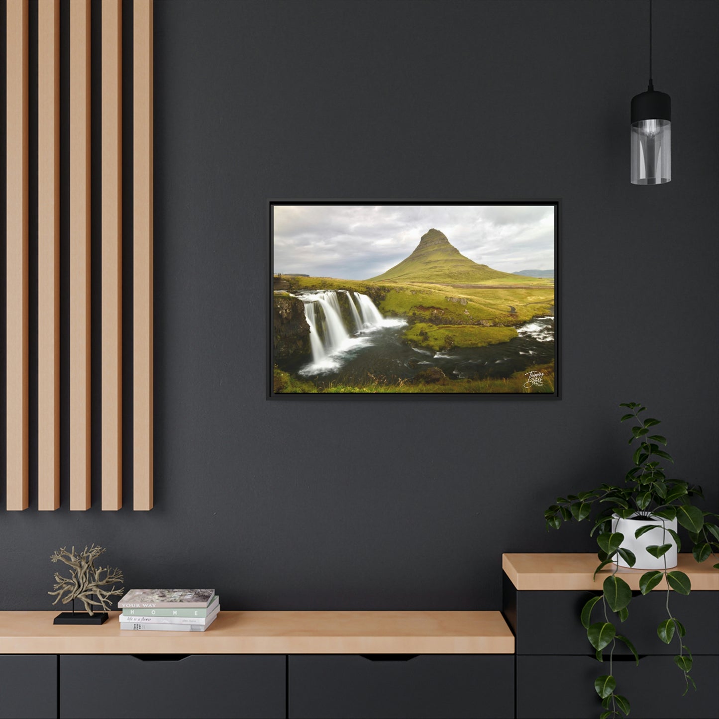 'Three's Company' Kirkjufellfoss, Iceland - Gallery Framed Canvas Wrap